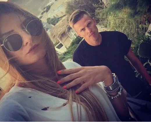 Josip Ilicic with his wife Tina Polovina. Image Credit: Instagram.