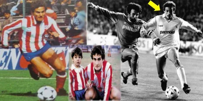 Meet Marcos Llorente's dad- Paco Llorente during his playing days with Atletico and Real Madrid. Image Credit: AS, MundoDeportivo and FootballYesterday and Today