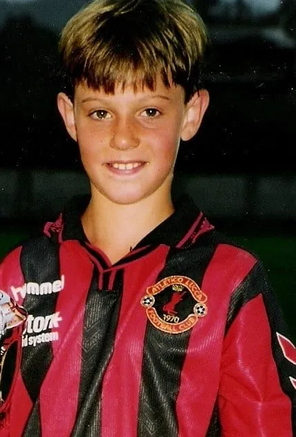 Atletico Luca was where competitive games began for the football prodigy. Image Credit: Instagram.