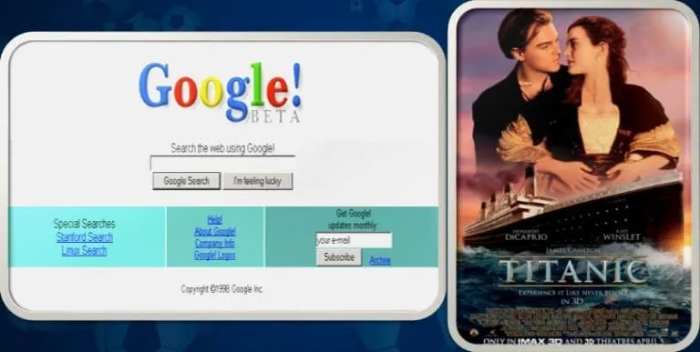 Some of the launches and releases that made 1998 an interesting year. Google and IMDB.