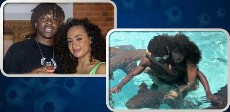 Cute photos of Eberechi Eze with his little known girlfriend. Source: Instagram.