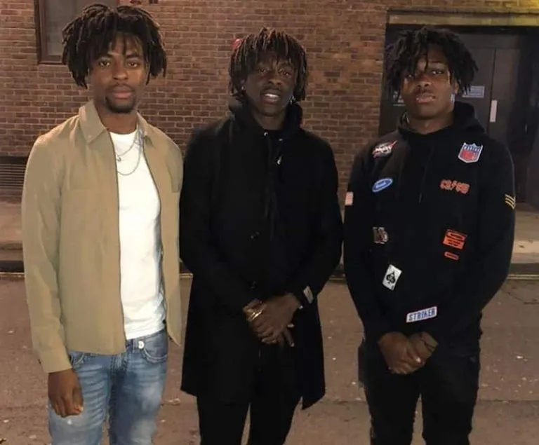 Eberechi Eze with his brothers Ikechi (left) and Chima (right). Source: Instagram.