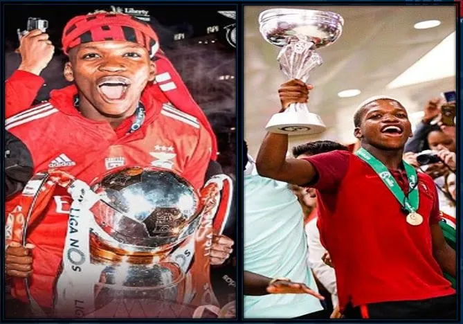 At a tender age of 19, the Portuguese footballer is already used to collecting Big Trophies. 📷: Picuki