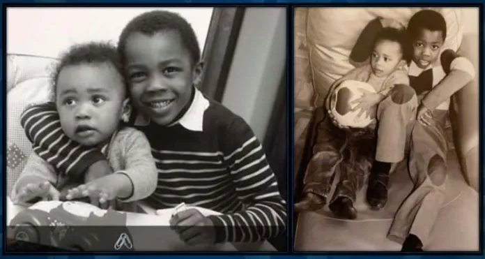 Little Marcus Thuram grew up alongside his little brother, Khephren Thuram. 📷: Instagram