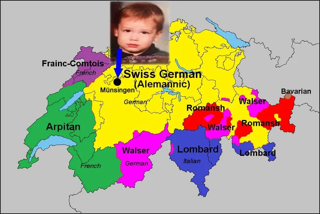 This map explains Roman Burki Family Origin.