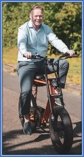 Cycling is one of his hobbies.