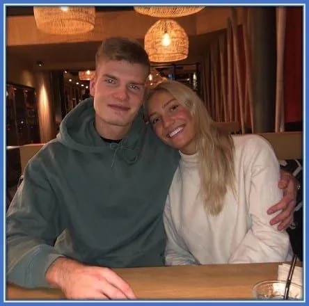 Alexander Sorloth with his girlfriend Lena Selnes