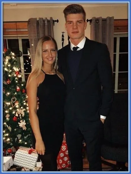 Alexander Sorloth with his sister Amalie