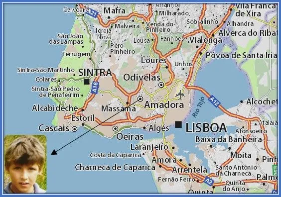 Este mapa mostra de onde vem a Fam&iacute;lia Ruben Dias.
