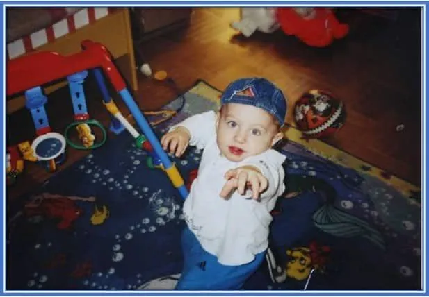 This is Dejan Kulusevski as a child.