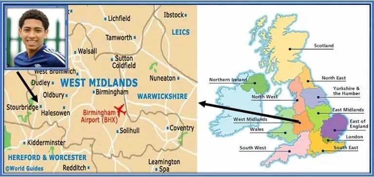This map explains where Jude Bellingham's Family comes from.