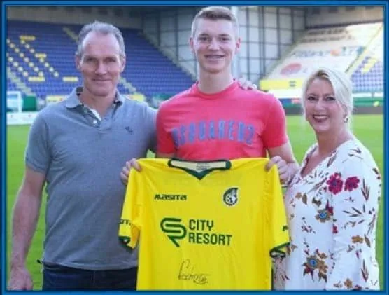 This is Lambert Schuurs and Monique Schuurs alongside their son.
