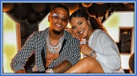 Leon Bailey with his girlfriend Stephanie Hope.
