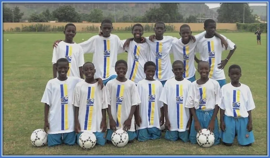 Can you spot him among the boys