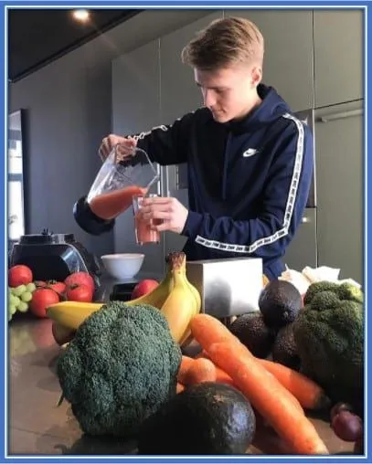 We were not kidding when we said he loves making smoothies.