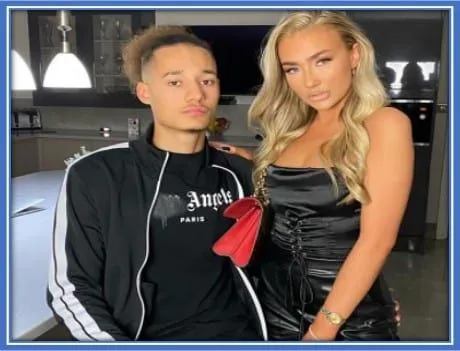 Rhys Williams with his girlfriend Thea Spencer