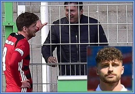 Ralph Hasenhuttl appears to be giving his son Patrick striking tips here.