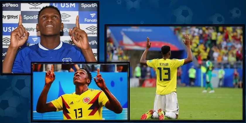 We explain Yerry Mina's Religion in this photo.