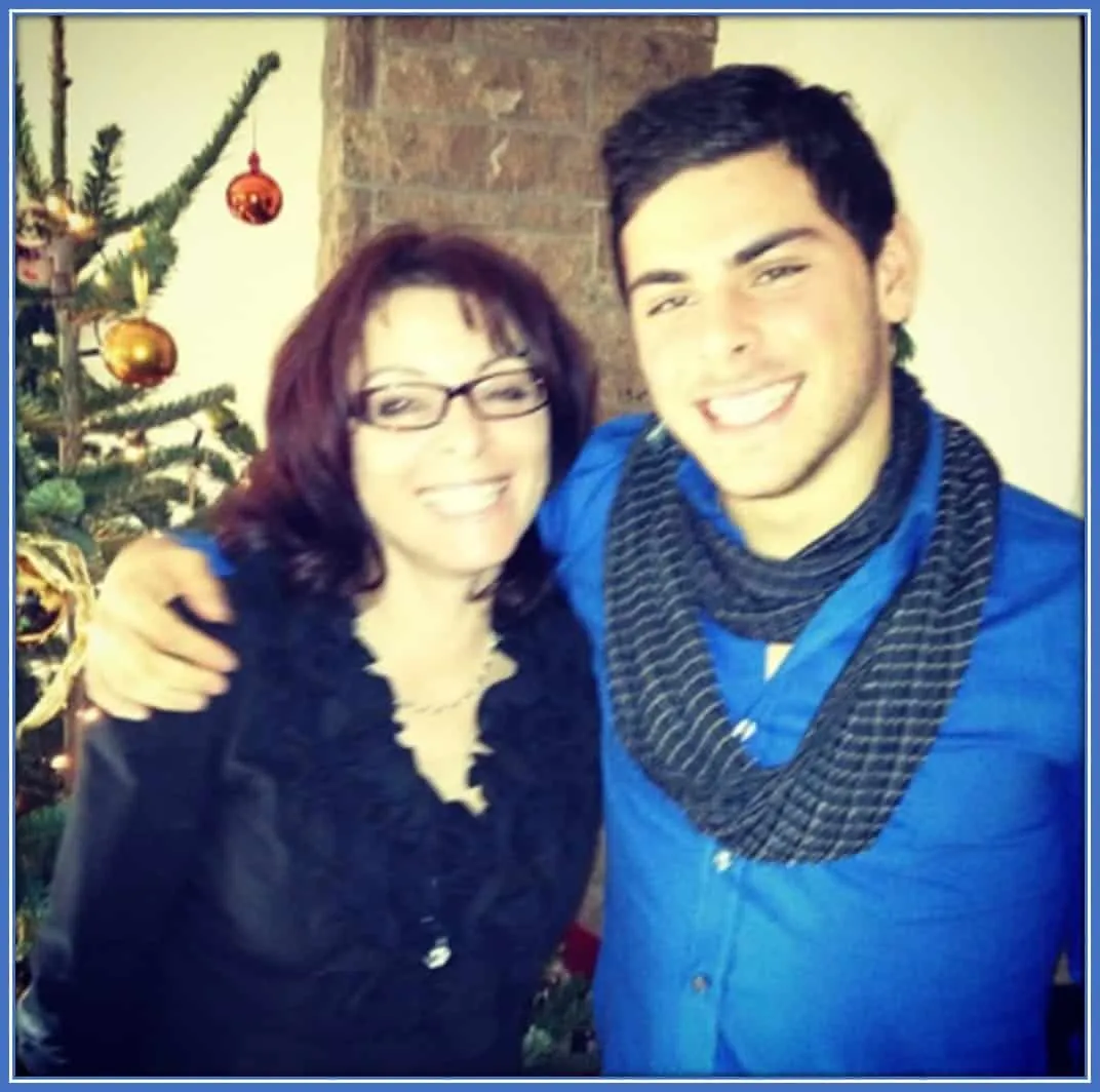 Kevin Volland's Mum - Anita. It is fair to call him Mummy's Boy.