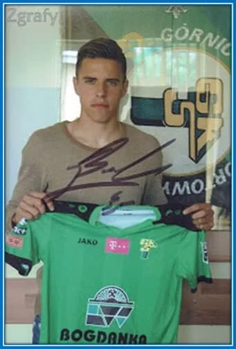 This is Jan Bednarek, before he became a famous footballer.