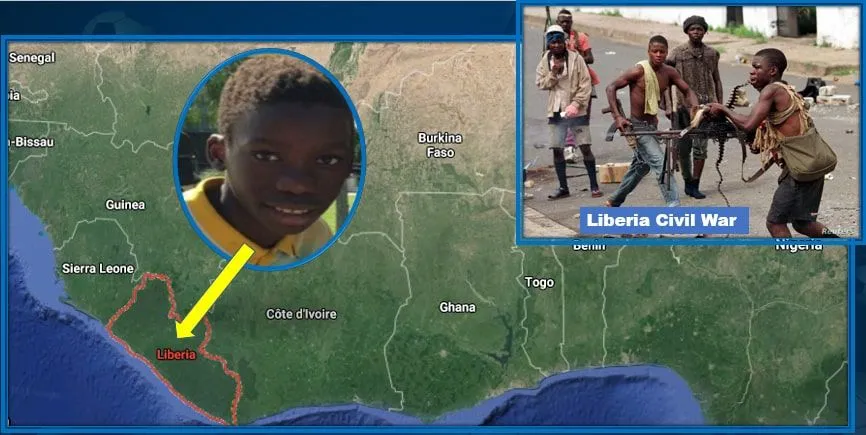 The Liberia civil war was the reason why Ilaix Moriba's Dad fled the country for Guinea.