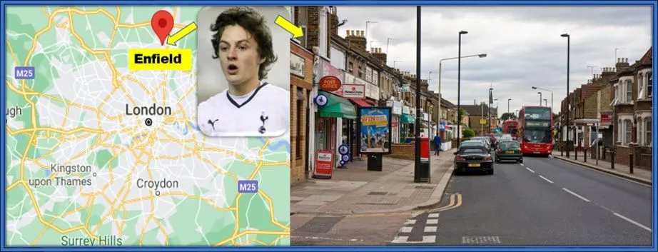 Ryan Mason's family hails from Enfield in London.