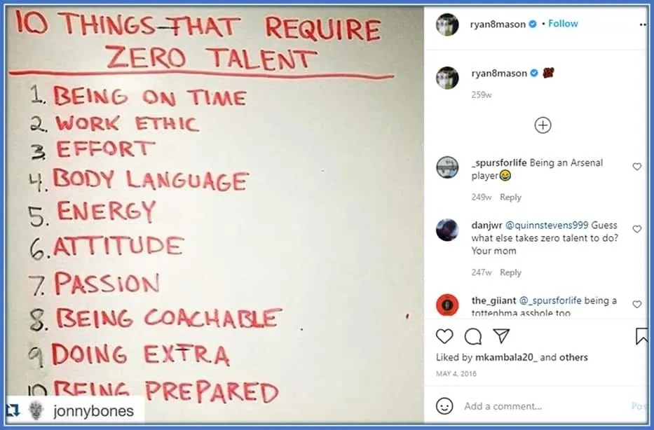 The ten things that have made Ryan Mason become successful.