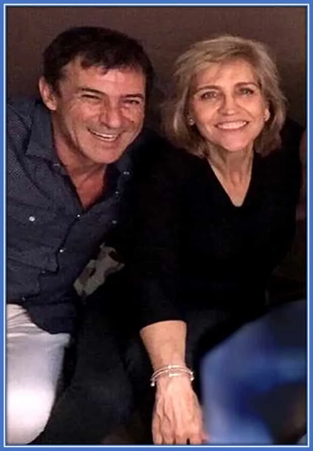 Meet Gerard Moreno Parents - his Father, Didac and an ever-smiling Mum.