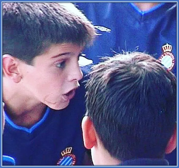 Young Gerard as a kid, displaying signs of a leader.