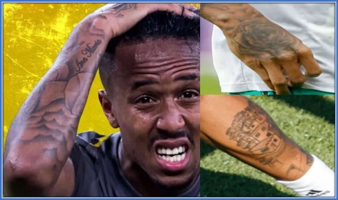 Eder Militao Tattoos - Leg and Hand.