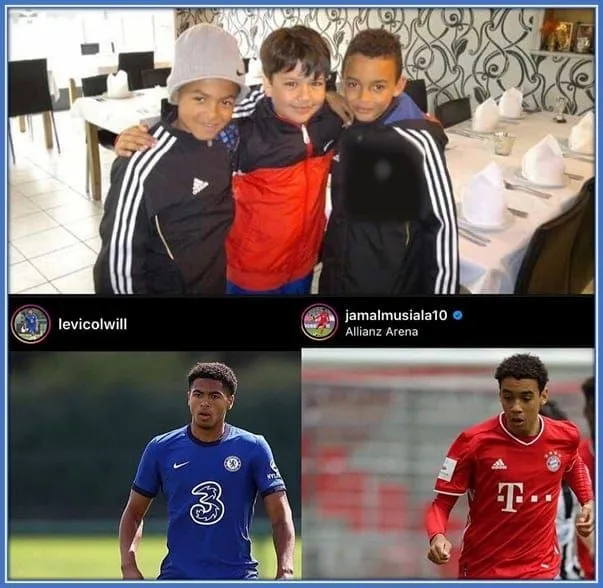 These are the two best friends - Jamal Musiala and Levi Colwill.