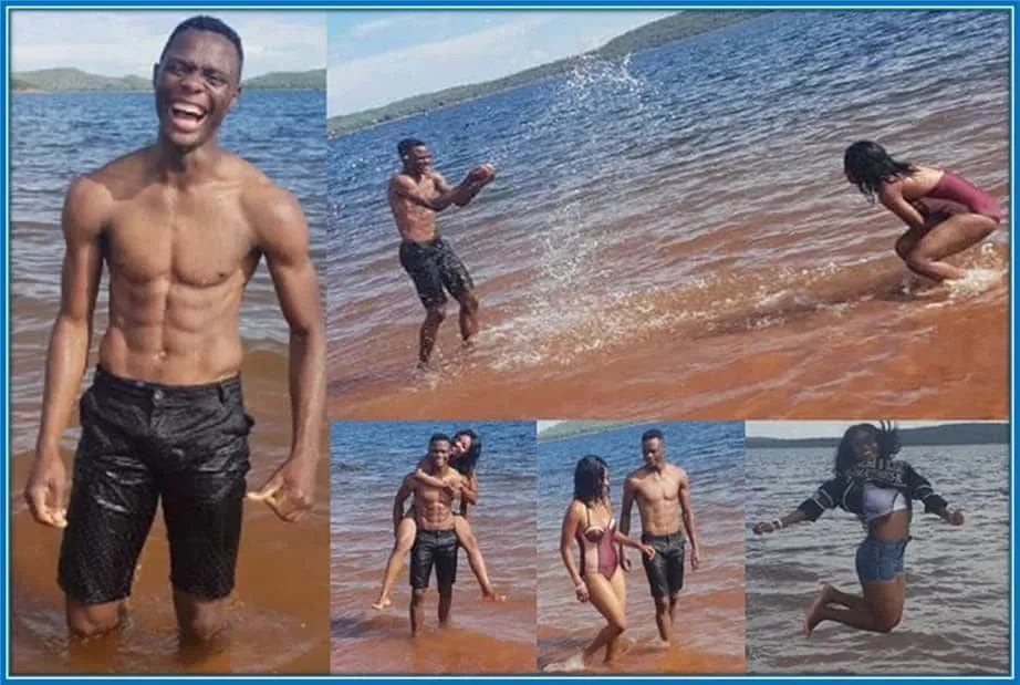 Patson and Grace enjoying life together at the seaside. He is such a fortunate man!!