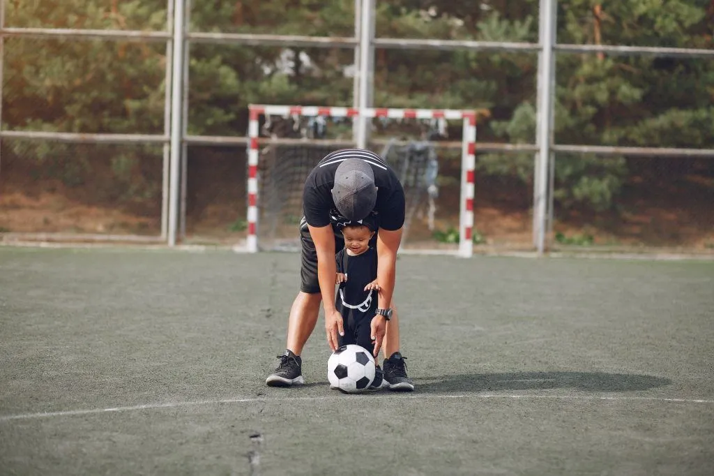 Illustrative stock photo: soccer family support
