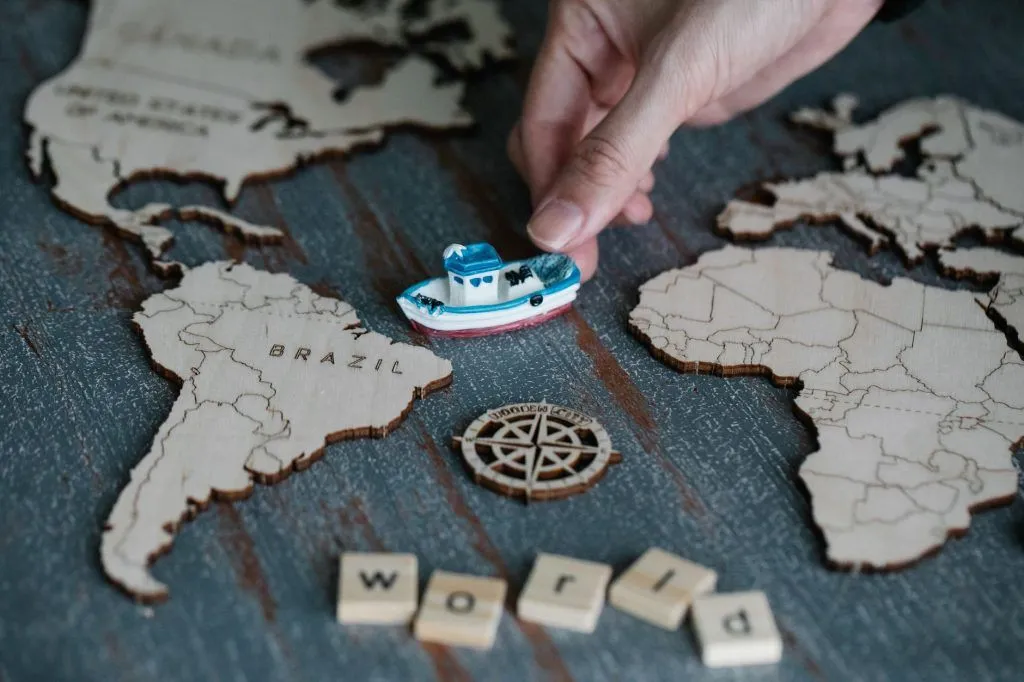 Illustrative stock photo: world map geography