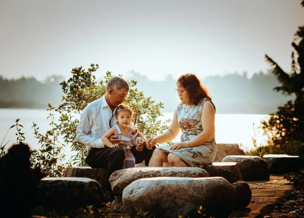 Illustrative stock photo: grandparents family