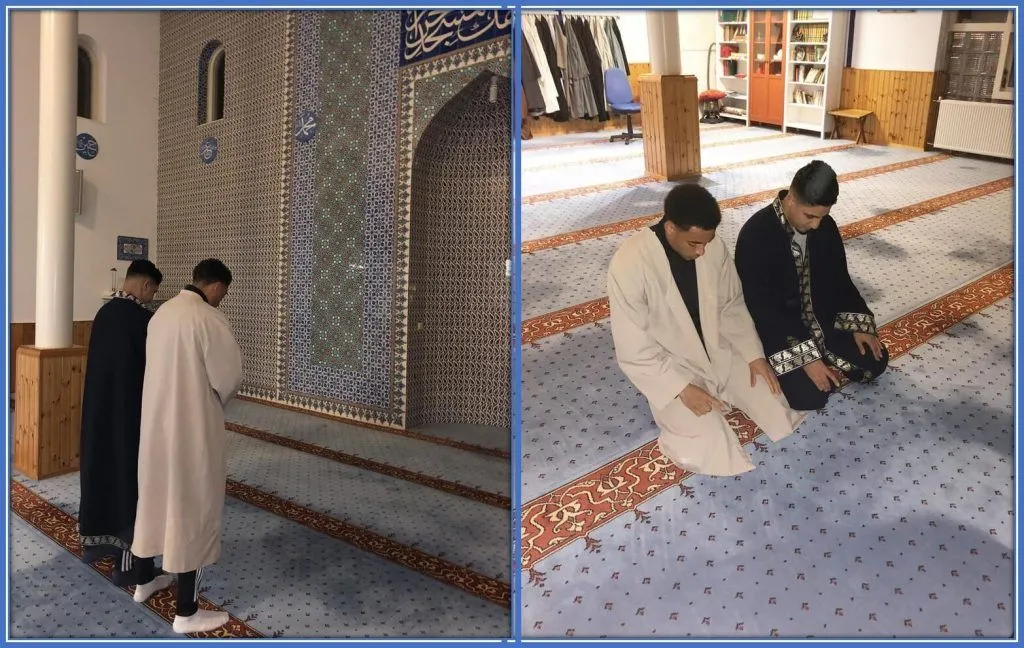 Although he is an established footballer, he often gives reverence to God. See how dedicated he is to his prayer life.