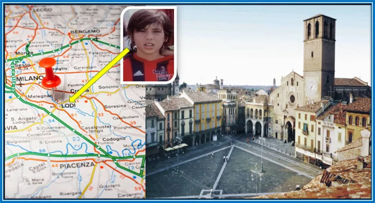 This map explains Sandro Tonali Family Origin.