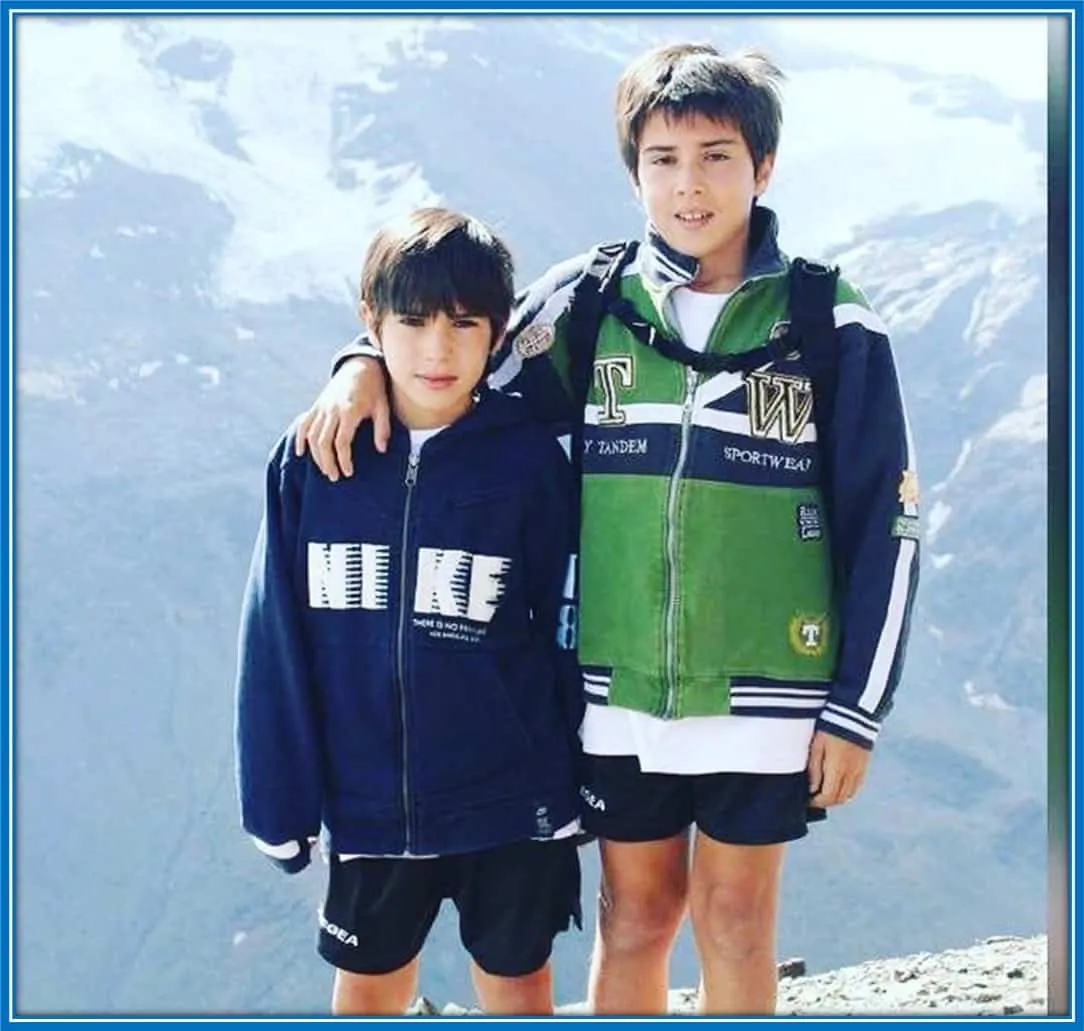 Sandro Tonali's Brother - Enrico. Both share a strong bond.