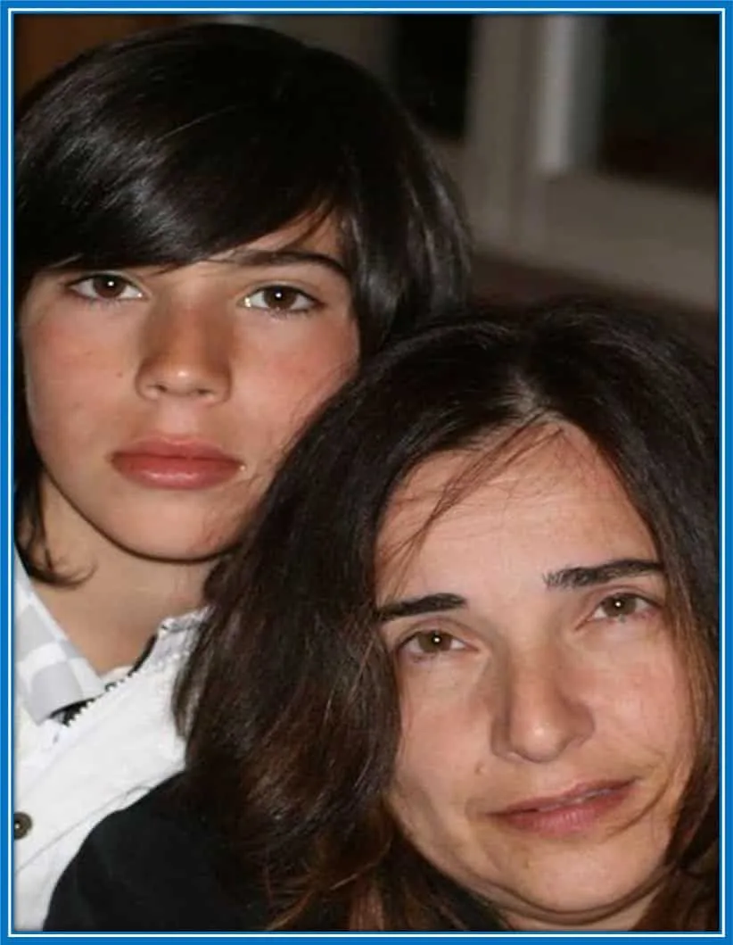 A very handsome Sandro as a child with his beloved mother, Mariarosa Crivellari Tonali.