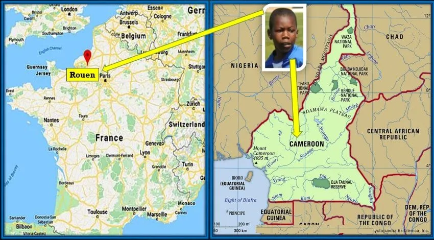 This map explains Aurelien Tchouameni's Family Origin.