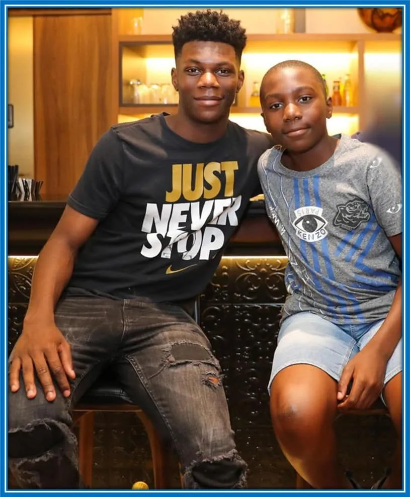 This is Aurelien Tchouameni Brother. We hope he follows in Big Brother's footsteps.