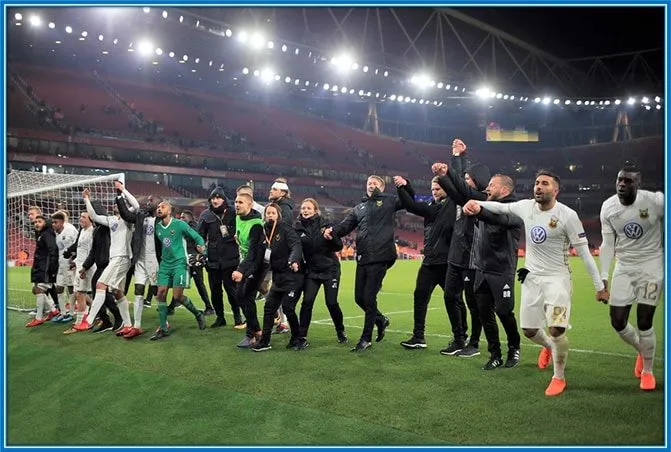 What a feeling, after beating Arsenal.