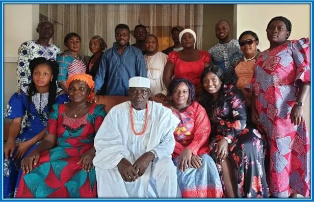 Moses Simon is from a big family. From what we see, he is among the youngest of his siblings.