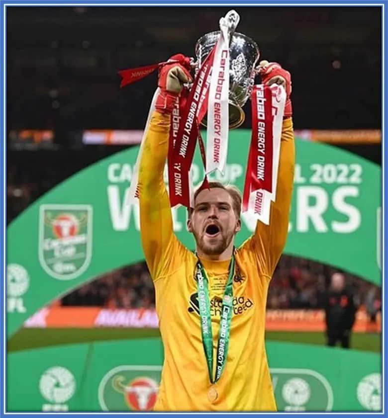 Caoimhín Kelleher helped Liverpool win the 2021/2022 EFL Cup.