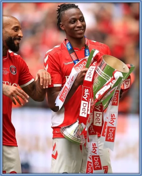 The athlete's trophy at Charlton