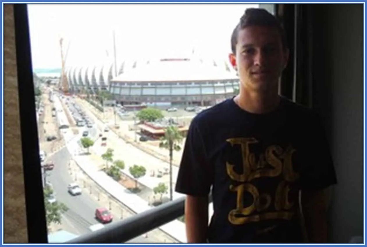This was where Otavio lived in Porto Alegre - just after becoming a professional footballer.