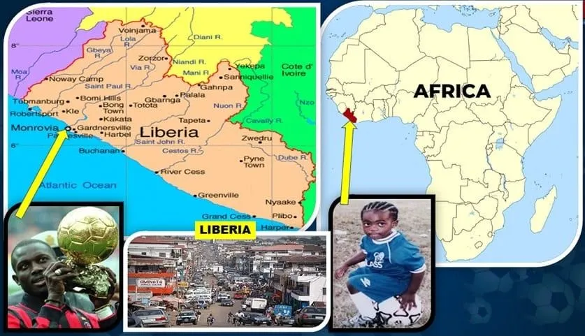 This map gallery explains Tim Weah's Father's Origin.