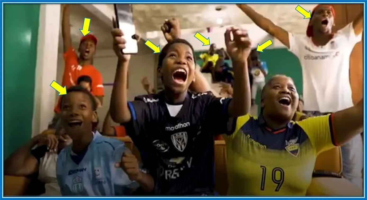 These are Michael Estrada's Brothers. They screamed out their lungs after seeing their brother score goals that took Ecuador to the 2022 FIFA World Cup.