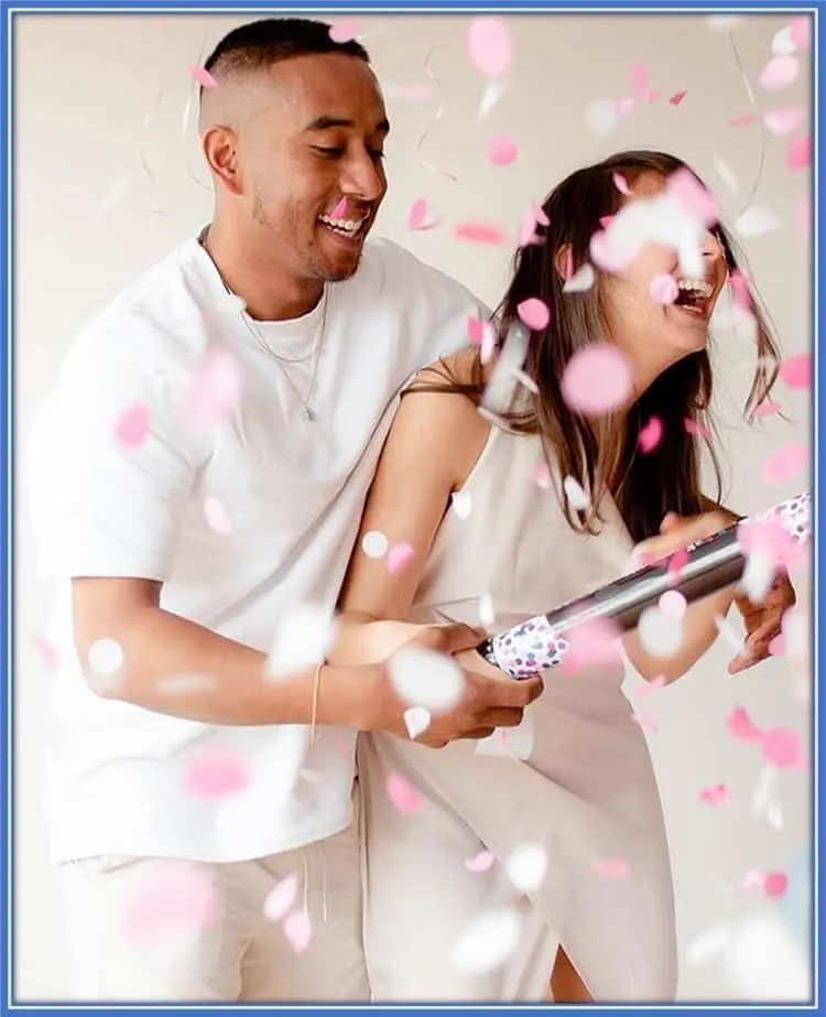Shamier Timber Coffie and his lovely wife, Marisol, on their engagement day.