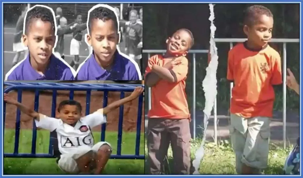 The Early Years of Jurrien Timber, alongside his Twin brother.